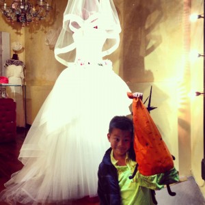 me and Carrot discovered a gorgeous wedding gown!