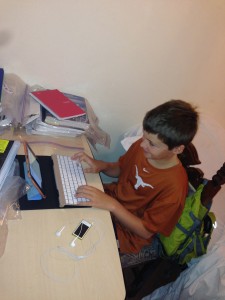Otto working on his Code Academy class