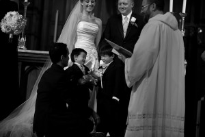 Tuck and Jones as ring bearers in Steph and Aric's wedding!