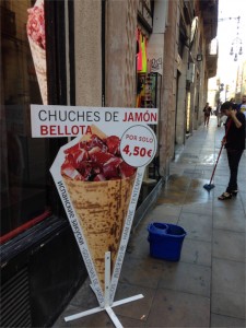 You can even buy ham in a cone like ice cream!
